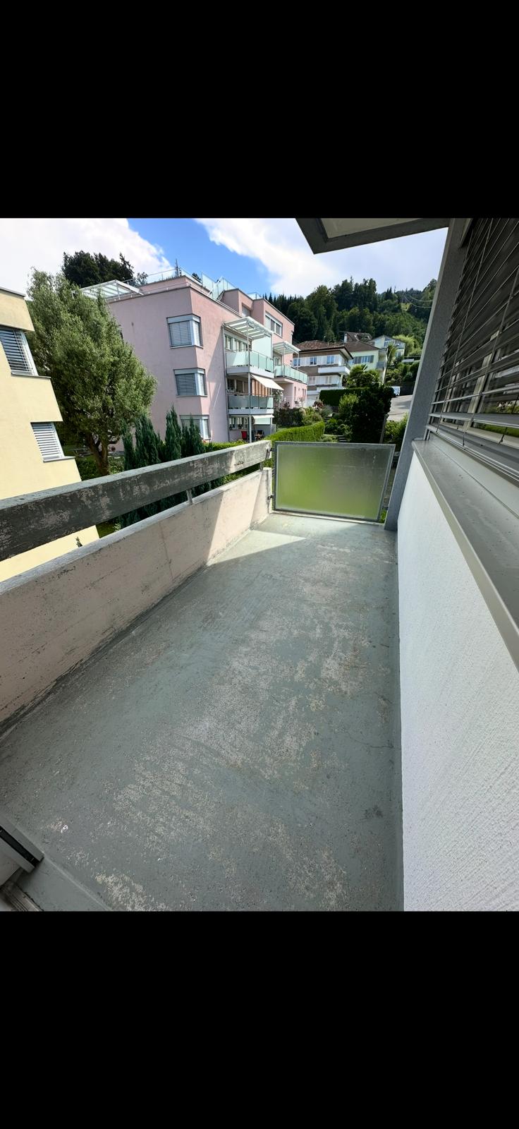 Balkonfl?che vor der Beschichtung