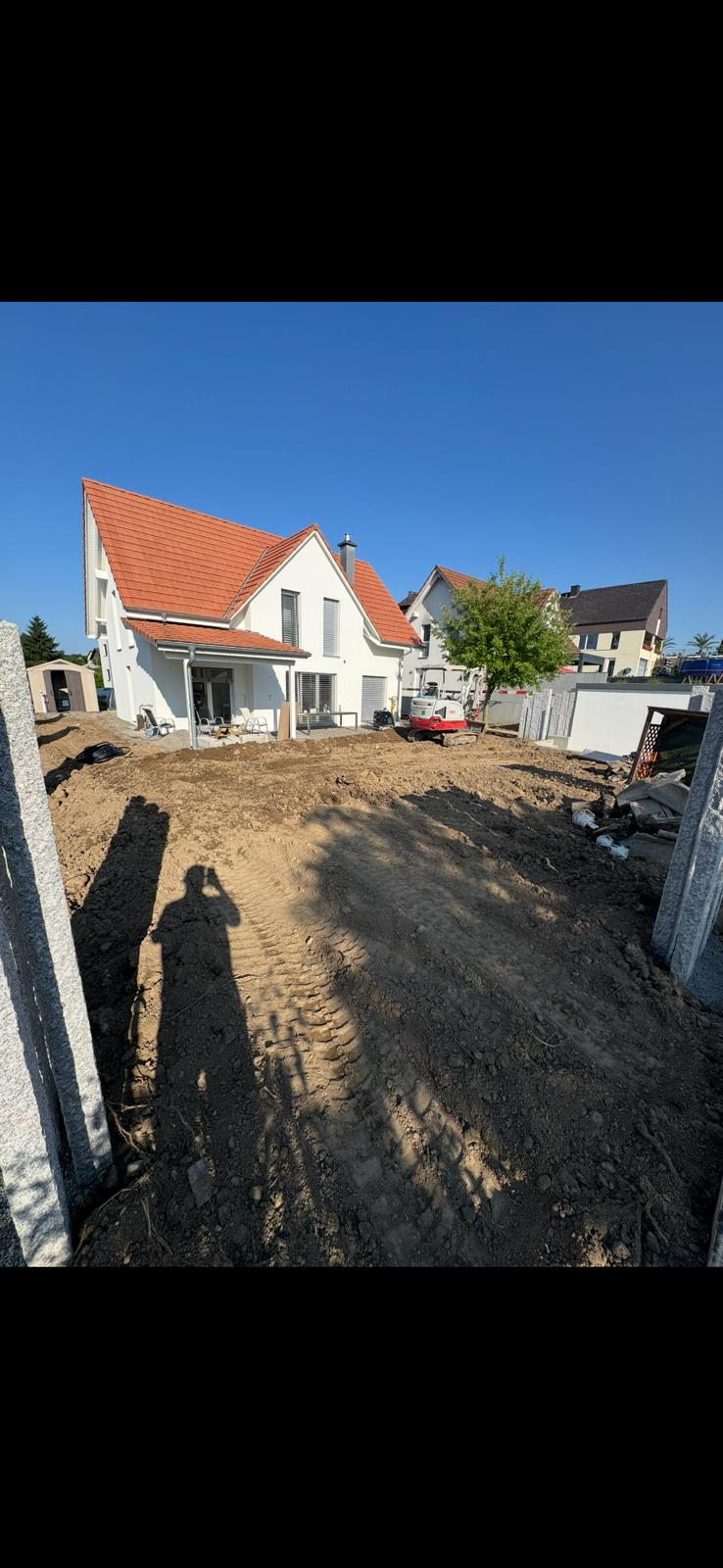 Gartenanlage Aushub