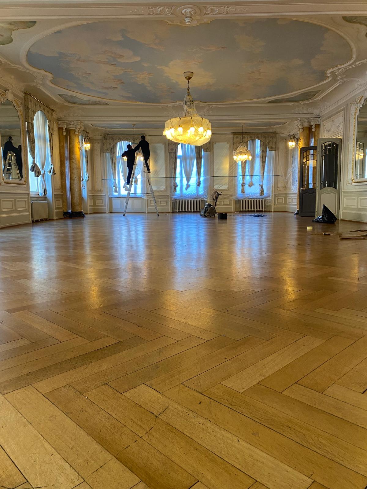 Historischer Saal Parkettsanierung 2